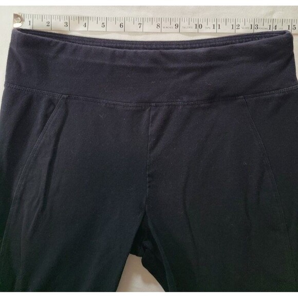 Betsey Johnson Black Leggings L | Crisscross Cutout Stretch Athleisure Pants - Picture 6 of 7